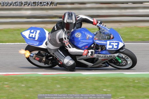 2009-05-09 Monza 0596 Supersport - Free Practice - Alessandro Polita - Suzuki GSX-R600